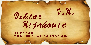 Viktor Mijaković vizit kartica